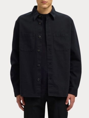 overshirt selected slhtravis twill ls black selected σε προσφορά