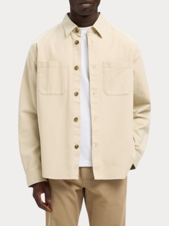 overshirt selected slhtravis twill ls oatmeal selected σε προσφορά