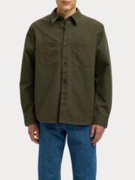 overshirt selected slhtravis twill ls forest night selected
