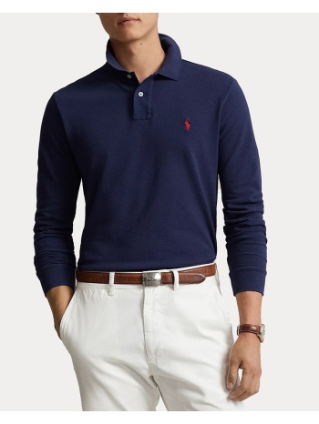 ανδρικο πολο polo ralph lauren l/s custom slim fit mesh σε προσφορά