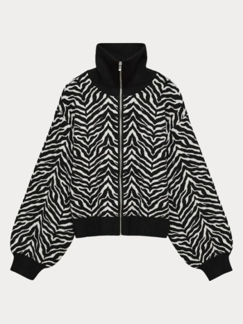 ζακετα vero moda aria ls highneck zipper bomber black zebra σε προσφορά