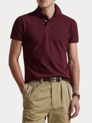 polo ralph lauren sskccmslm1-short sleeve-knit spring wine heather polo ralph lauren