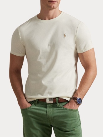 t-shirt polo ralph lauren sscncmslm2-short sleeve parchment σε προσφορά