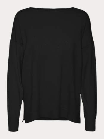 pullover vero moda mkaris ls boatneck boxy black vero moda σε προσφορά