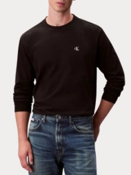 μπλουζα calvin klein ls easy monogram tee black calvin klein