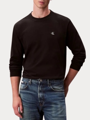 μπλουζα calvin klein ls easy monogram tee black calvin klein σε προσφορά