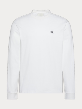 μπλουζα calvin klein ls easy monogram tee white calvin klein σε προσφορά