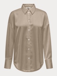 oversize satin shirt ...