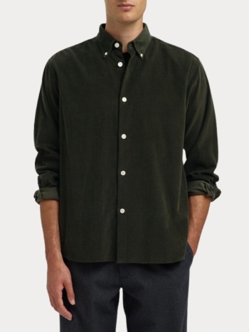 κοτλε πουκαμισο selected slhregdanni cord deep forest σε προσφορά