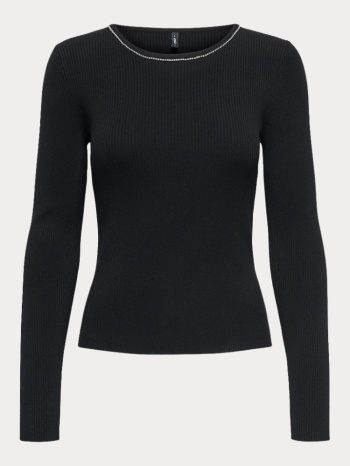 μπλουζα only emma ls bling o-neck knt black only σε προσφορά