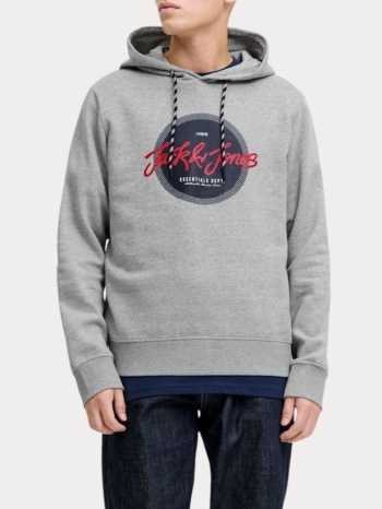 φουτερ jack & jones jjurban sweat hood grey jack&jones σε προσφορά