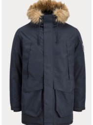μπουφαν jack & jones jjcamp faux fur parka dark navy jack&jones