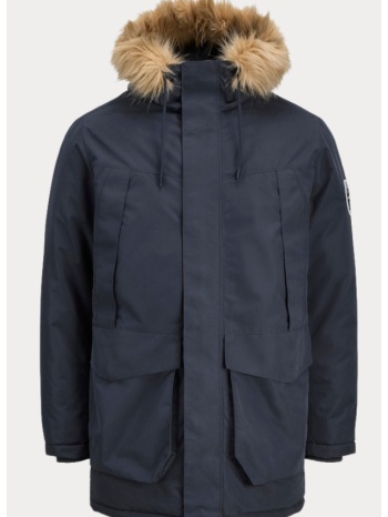 μπουφαν jack & jones jjcamp faux fur parka dark navy σε προσφορά