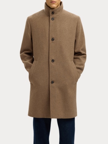 παλτο selected slhrainar wool blend coat falen rock selected σε προσφορά