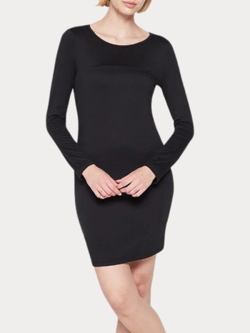 φορεμα vero moda vmlinet ls short dress jrs lt black vero σε προσφορά