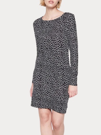 φορεμα vero moda vmlinet ls short dress jrs lt black dot σε προσφορά