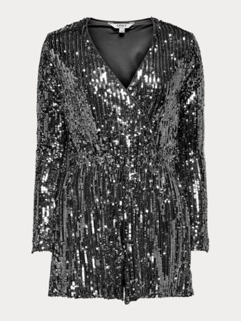 ολοσωμη φορμα only amabel ls sequins playsuit wvn black only σε προσφορά