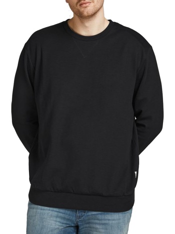 sweat crew neck jack & jones jjebasic noos plus size black σε προσφορά