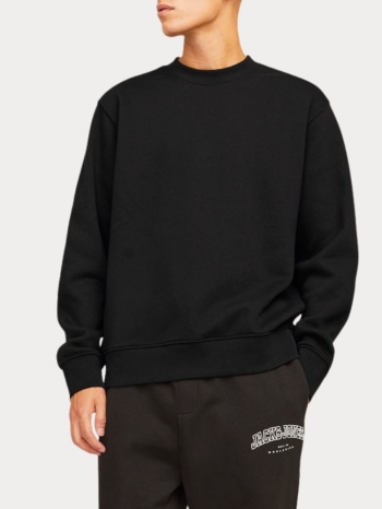 φουτερ jack & jones jjeurban edge sweat crew neck black σε προσφορά