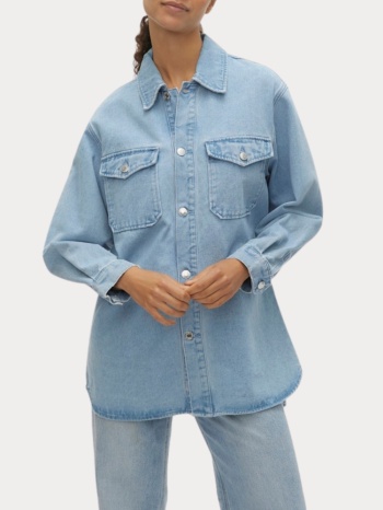 oversized denim shirt vero moda mix light blue vero moda σε προσφορά