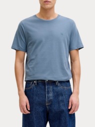 t-shirt jack & jones jjedenim logo tee ss o-neck blue mirage jack&jones
