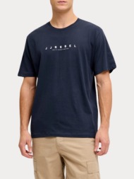 t-shirt jack & jones jrebrocky logo tee ss crew neck navy blazer jack&jones