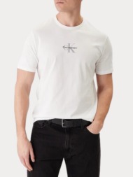 t-shirt calvin klein ss 30s micro monologo graphic bright white calvin klein