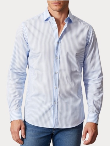 πουκαμισο jack & jones jjhenry mix slub shirt ls stripe σε προσφορά
