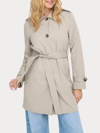 trenchcoat only disa life sb cc island fossil beige only σε προσφορά