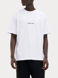 t-shirt jack & jones jornorrebro emb tee ss crew neck bright white jack&jones