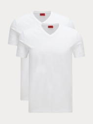 2τεμ. hugo v neck double white hugo boss
