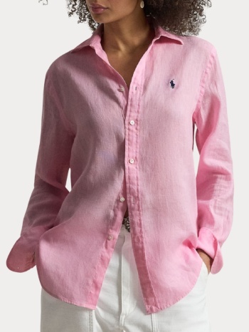 πουκαμισο polo ralph lauren linen pink polo ralph lauren σε προσφορά