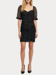 φορεμα only sophie l/s mesh dot dress black only