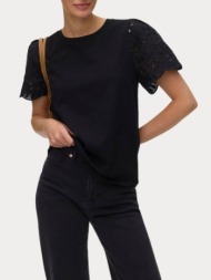 top vero moda vmjasy s/s o-neck top jrs btq black vero moda