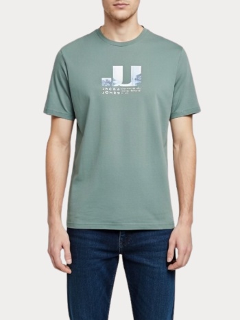 t-shirt jack & jones jcodust jj photo tee ss crew fst north σε προσφορά