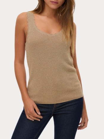 u-neck top vero moda lexie shine sl u-neck top btq silver σε προσφορά