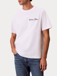 t-shirt calvin klein calvin klein jeans 20s march graphic white calvin klein
