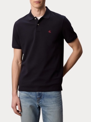 polo calvin klein pique chest logo regular fit dark saphire σε προσφορά