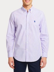 πουκαμισο polo ralph lauren stripe purple white polo ralph lauren
