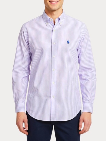 πουκαμισο polo ralph lauren stripe purple white polo ralph σε προσφορά