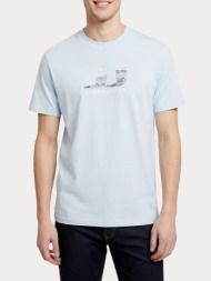 t-shirt jack & jones jcodust jj photo tee ss crew fst omphalodes light blue jack&jones