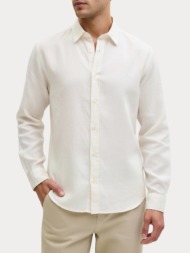πουκαμισο jack & jones jjebreeze linen blend white jack&jones