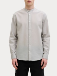 πουκαμισο jack & jones jjebreeze linen blend band string beige jack&jones