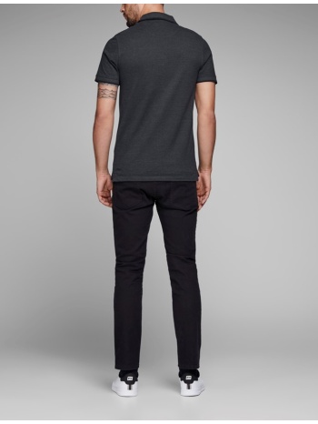 ανδρικο πολο jack & jones jjepaulos ss dark gray slim fit σε προσφορά