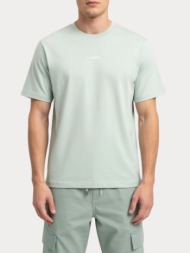 t-shirt jack & jones jreblino tee ss crew neck aqua gray jack&jones