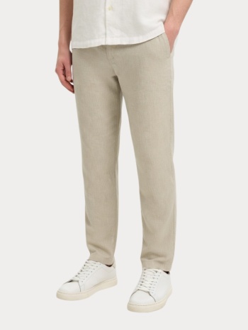 παντελονι selected slm172-slimtape brody linen bld vetiver σε προσφορά