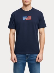 t-shirt jack & jones jjcorp graphic tee ss o-neck ln navy blazer jack&jones