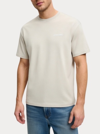 t-shirt jack & jones jjelegacy tee ss o-neck noos beige σε προσφορά
