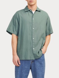 linen πουκαμισο jack & jones jorfaro blendoversized green jack&jones