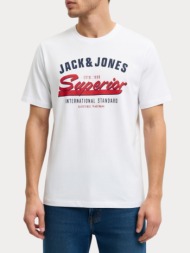t-shirt jack & jones jjelogo tee ss o-neck iceberg white jack&jones